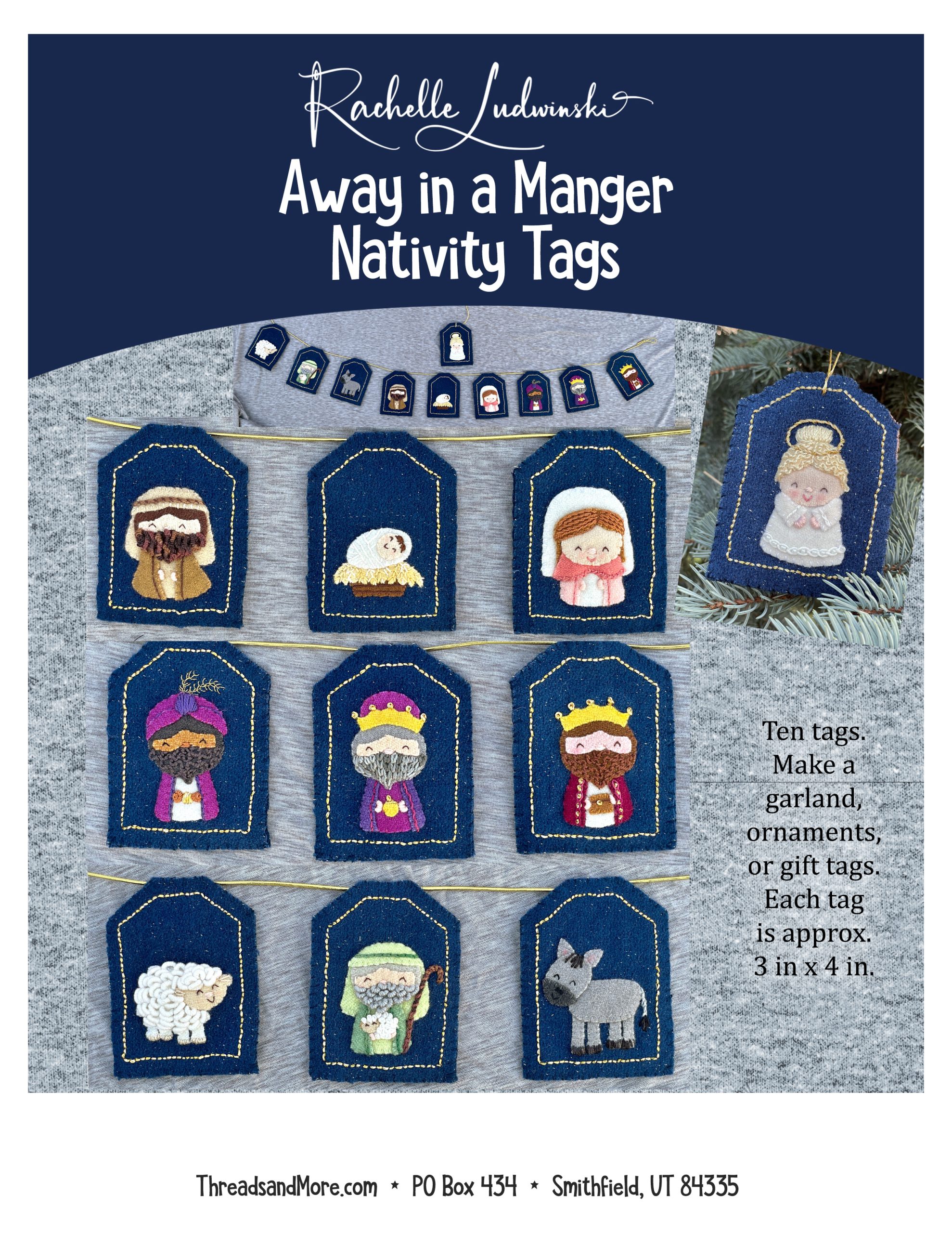 Away in a Manger Nativity Tags (Pattern Only)