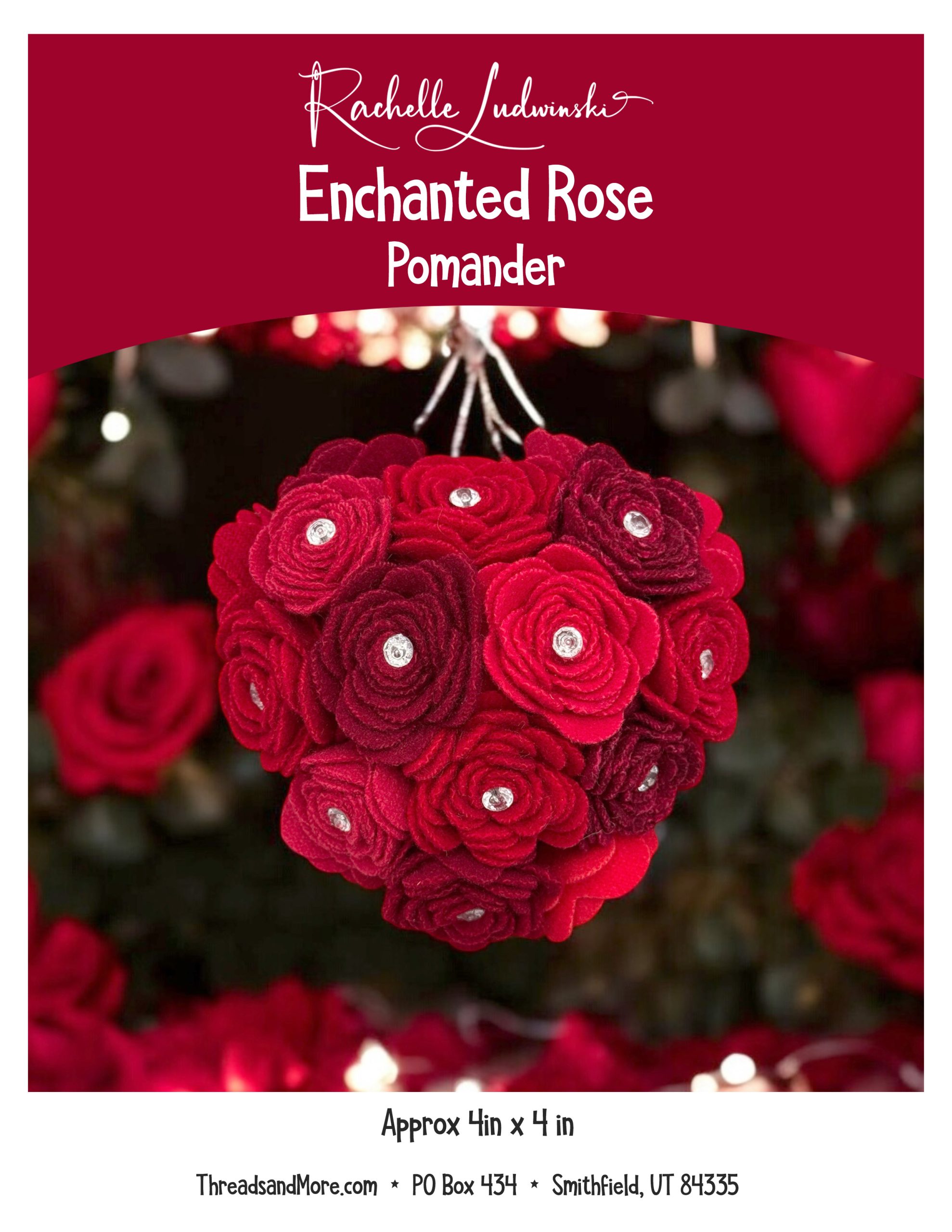 DIY Felt Rose Pomander tutorial