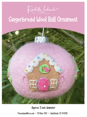 Gingerbread Wool Ball Ornament (Kit)