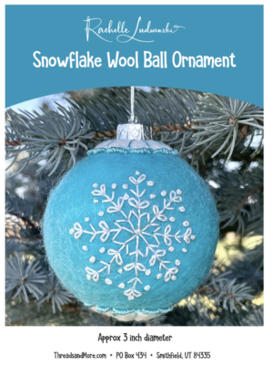 Snowflake Wool Ball Ornament (Kit)